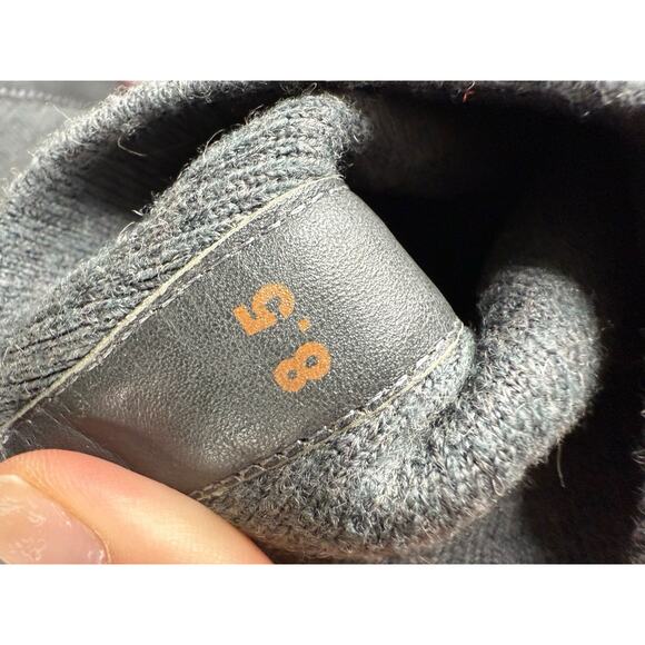 Everlane The Wool Glove Boot Dark Grey Ribbed Knit Block Heel Booties 8.5 - Picture 5 of 5